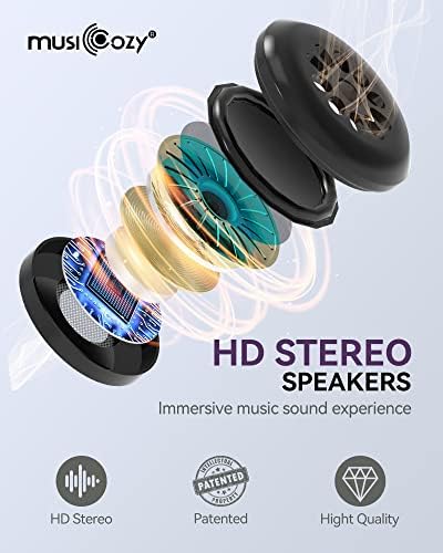 Transform Your Sleep Experience with the MUSICOZY Bluetooth Sleep Mask – Premium Wireless Eye Cover Featuring Built-In Earbuds for Ultimate Comfort, Perfect for Side Sleepers, Office Relaxation, and Travel – Advanced Bluetooth 5.4 Connectivity for Effortless Pairing and High-Quality Sound, Ideal Tech Gift for Anyone Seeking Restful Slumber.