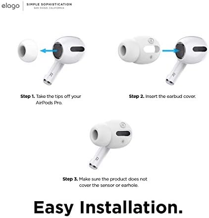 Enhance Your Audio Experience with elago’s Patented Air Pods Pro Ear Tips – 6 Pairs in Dark Grey for Ultimate Comfort and Fit – Anti-Slip Design with Integrated Covers, Compatible with Charging Case, Available in Large, Medium, and Small Sizes for Personalized Listening – Perfect for Audiophiles Seeking Quality and Convenience