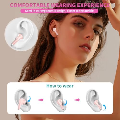 Revolutionary True Wireless Earbuds with Advanced Bluetooth 5.3 Technology – Unmatched Noise-Canceling Earphones Compatible with i Phone 16 Pro Max & Samsung Galaxy S25 – Lightweight Ergonomic Design, Superior HD Microphone, and Extended Battery Life for Ultimate Audio Freedom