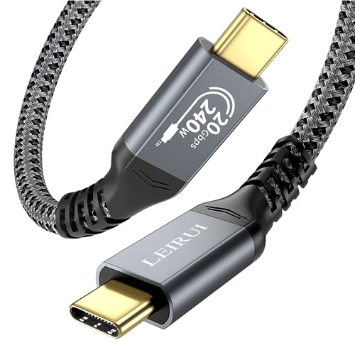 Ultra-Fast 240 W USB C to USB C Charging & Data Transfer Cable – Experience 20 Gbps Speed and 4 K Video Output for Seamless Connectivity with Samsung Galaxy, Mac Book Pro/Air, and i Pad Mini – Perfect for Professionals and Everyday Users Seeking Efficiency and Durability
