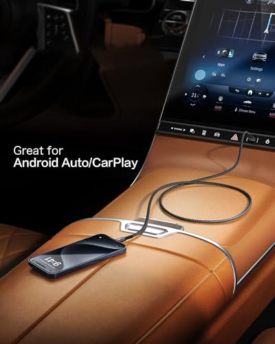 Experience Unmatched Connectivity with CONMDEX 10 Gbps USB C Cable [6 ft, 2-Pack] – Fast Charging & High-Speed Data Transfer for i Phone 16 Plus, 16 Pro Max, Samsung Galaxy S25 – Ultimate Android Auto & Device Compatibility in Sleek Black Design for Seamless Performance and Durability