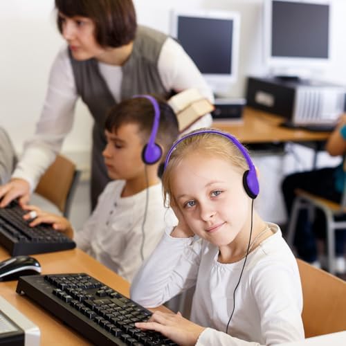Transform Your Classroom Audio with Konohan 30 Pack Kids Headphones – Adjustable Wired Headset for Enhanced Learning, Lightweight Comfort, and Durable Design for All Ages – Perfect for Educational Use with 3.5 mm Jack Compatibility