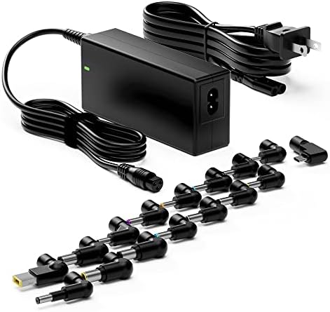 Universal 65 W USB-C Laptop Charger for HP, Dell, Lenovo, Asus, Acer, Toshiba, Samsung – Enhanced Compatibility with Multiple Ports, Fast Charging & Safety Features for Mac Book Pro, Chromebook & Ultrabooks – Includes Power Cord & Connectors with 12-Month Warranty