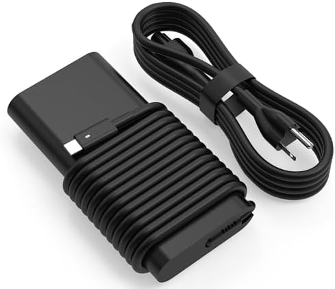 High-Performance 90 W USB-C AC Adapter for Dell Laptops – Universal Compatibility Charger for Latitude & XPS Series – Fast Charging with Enhanced Efficiency, Includes Power Cable & 12-Month Warranty – Ideal Replacement for Original Models Like TDK33, PM170, and More