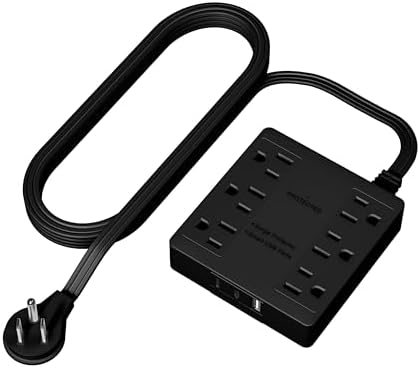 LIDER Ultra-Thin Flat-Face Outlet Extender with 3 Receptacles – Space-Saving Power Strip with 3 ft Cord, ETL-Listed for Safety, Sleek White Design for Modern Interiors – Perfect Solution for Enhanced Device Charging and Versatile Placement