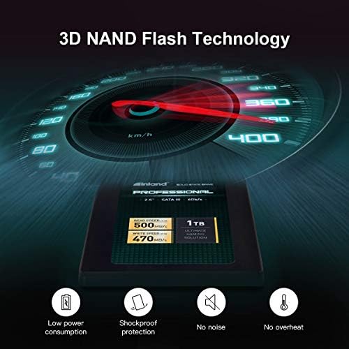 Unlock Lightning-Fast Performance with INLAND Professional 1 TB SSD – Cutting-Edge 3 D NAND SATA III 6 Gb/s 2.5″ Internal Solid State Drive for Ultimate Reliability and Versatile Compatibility