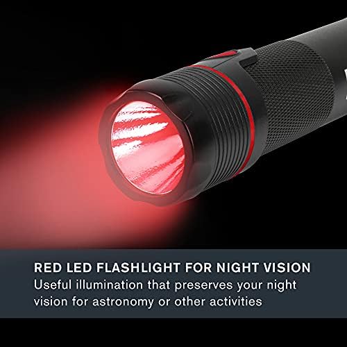 Celestron Power Tank Glow 5000: Ultimate Portable USB Rechargeable Power Bank & Red Astronomy Flashlight with 5000 m Ah Capacity – Essential Accessory for Stargazers and Outdoor Enthusiasts – Includes Secure Silicone Mount Straps for Enhanced Device Compatibility and Night Vision Preservation