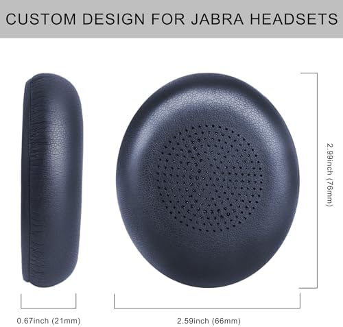Ultimate Comfort Cooling Gel Ear Pad Replacement for Jabra Elite 45 h & Evolve2 65/40 Wireless Headphones – Premium Memory Foam Cushions for Enhanced Audio Clarity and Long-lasting Wear (Black)