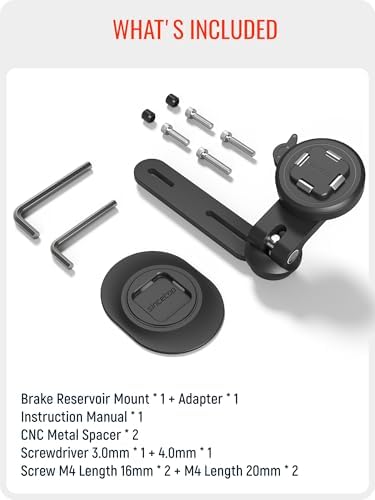 sincetop Quad Series Phone Holder for Bikes & Motorcycles – Premium Aluminum Handlebar Mount with Quick Lock Mechanism – Universal Fit for Mountain, Road, E-Bikes & Scooters – Securely Accommodates All Phone Sizes for Seamless Navigation and Hands-Free Experience