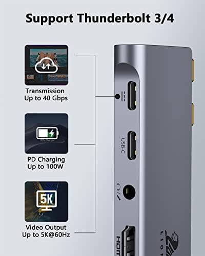 Revolutionize Your Workspace with the Ultimate 13-in-1 USB C Docking Station – Dual Monitor Multiport Adapter for Seamless Triple Display, Featuring 2 HDMI, Display Port, 8 USB Ports, Gigabit Ethernet, and Audio Output – Perfect for Mac Book, Dell, HP, Lenovo Think Pad, and Surface – Unmatched Performance and Connectivity for Enhanced Productivity