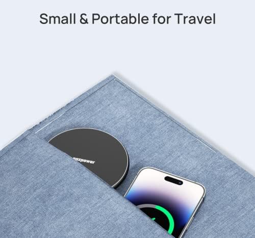 Effortless 15 W Fast Wireless Charging Pad for Thick Cases – Compatible with i Phone 16 Pro Max, 15, 14, 13, 12, 11, Samsung Galaxy S24, S23, and More – Includes Adapter for Optimal Performance – Sleek and Portable Design for Home and Office Use – Perfect for Popsocket and Otter Box Cases