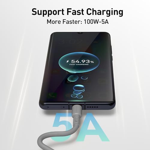 Hichain 6.5 ft USB A to USB C Charger Cable Duo – High-Speed 100 W Fast Charging & Data Sync in Vibrant Yellow – Durable Silicone Design for Samsung Galaxy, Google Pixel, Xiaomi, PS5 – Ultimate Convenience for Home & Travel