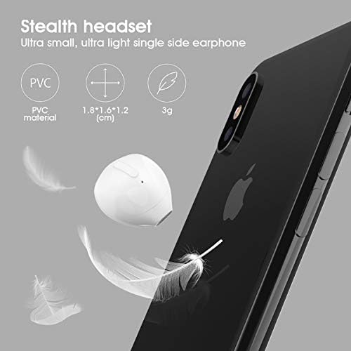 Tiny Wireless Invisible Earbuds with Charging Case – Discreet In-Ear Headphones for Professionals | Lightweight Waterproof Design for Small Ear Canals | Seamless Audio Experience on the Go