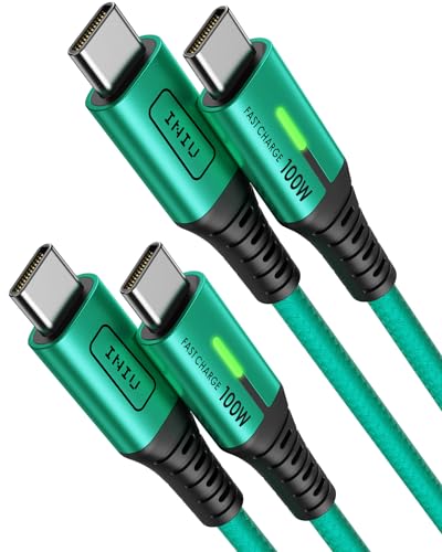 INIU USB-C Cable, [6.6ft, Blue] 2-Pack USBC Cable for iPhone 16 15 Pro Max/Plus, Samsung Galaxy S22 Ultra Note 10, Pixel 7a, MacBook, iPad, and More – Enhanced Compatibility and Speed