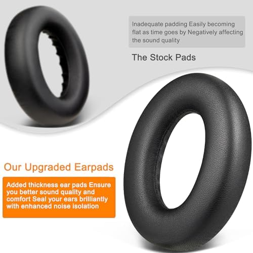 Transform Your Audio Experience with SOULWIT Lambskin Replacement Earpads for Bose 700 Headphones – Luxurious Comfort Meets High-Density Noise Isolation Foam, Enhanced Thickness for Extended Listening Bliss – Stylish Grey Finish for Perfect Compatibility and Performance