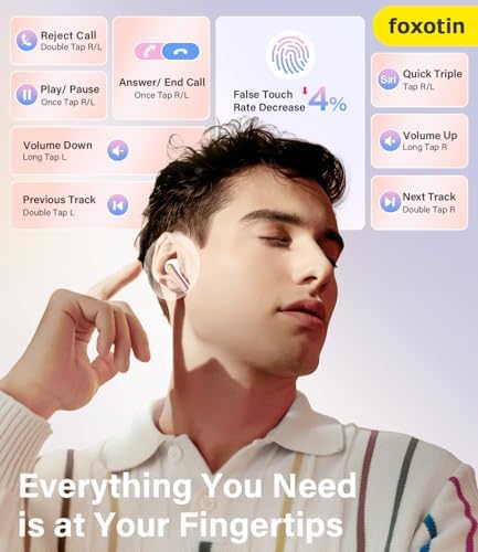 Revolutionary Bluetooth 5.3 Wireless Earbuds – 48-Hour Playtime, Ergonomic Comfort & IPX7 Waterproof – Ultimate Sound Quality for Active Lifestyles, Seamless Connectivity for i Phone, Android & Laptops with Clear Call Functionality and LED Charging Case