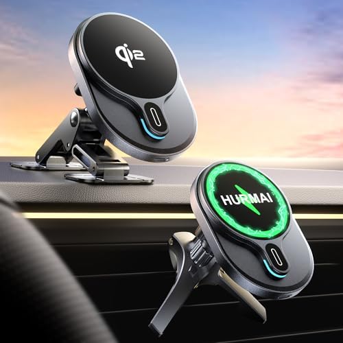 for Qi2 15W MagSafe Car Mount Charger,Dash & Vent Wireless Cars Mount Charger Phone Holder Mounts for iPhone 16/15/14/13/12, Galaxy S25, Fast Charging for Magnetic iPhone Car Accessories – Enhanced Compatibility and Speed