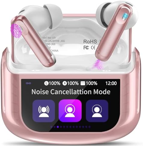 Thunelec Star Sand Purple Wireless Earbuds – Premium Bluetooth 5.4 Headphones with 48-Hour Battery, Advanced ANC/ENC Noise Cancellation, IPX7 Waterproof Protection, Touch Control, and Customizable EQ Modes for Ultimate Sound Experience in Any Environment