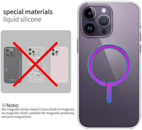Mag Safe Sticker 2 Pack – Universal Magnetic Charging Ring for i Phone & Galaxy Devices – Elegant Mirror Blue Design for Enhanced Fast Charging – Effortless Wireless Compatibility for Busy Lifestyles – Durable, Lightweight, Residue-Free Application