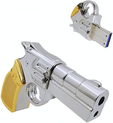 Sleek 128 GB Golden Bullet USB 3.0 Flash Drive – High-Speed Metal Memory Stick with Keychain for Effortless Data Storage and Transfer, Compatible with Windows & Mac, Durable & Portable Design