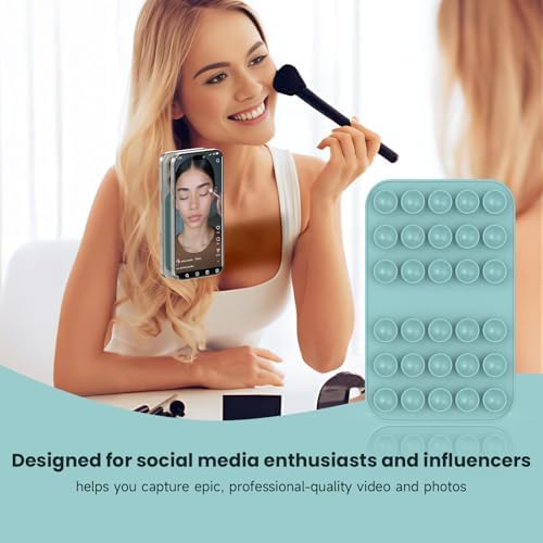 Revolutionary Patented Magnetic Suction Grip Mount for i Phone & Android – Effortless Hands-Free Phone Holder in Deep Blue, Perfect for Content Creators, Capture Stunning Selfies and Videos, Ultimate Compatibility with Mag Safe and Standard Cases, Portable and Stylish Design for On-the-Go Use