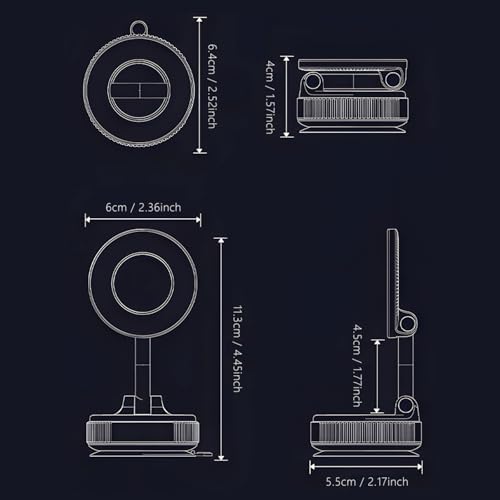 Vacuum Magnetic Phone Holder for Magsafe – Magnetic Car Phone Mount,360 Rotatable Magnetic Car Mount for iPhone 16 Pro Max Plus/iPhone 15 14 13 12 Pro Max Plus – Enhanced Compatibility and Speed