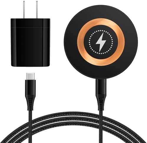 Ultra-Fast 15 W Magnetic Wireless Charger Dock with Kickstand for i Phone 16 & Samsung Galaxy S25 – Enhanced Charging Station with USB-C Adapter for Seamless Compatibility and Optimal Speed – Advanced Smart Chip Technology for Safe Charging – Perfect for All Android Phones and Pixel 9 Series – Sleek Non-Slip Design for Stability and Convenience – Experience 40% Faster Charging and Built-In Foreign Object Detection for Worry-Free Use – Versatile Kickstand Feature for Hands-Free Viewing – Ideal for Travel and Everyday Use – Includes 3 ft USB-C Cable and 20 W PD Adapter for a Complete Charging Solution – 12-Month Warranty and Responsive Customer Support Included – Elevate Your Charging Experience Today!