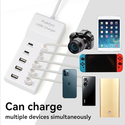 High-Speed 10-Port USB Charging Hub Duo: Ultimate Smart Charging Solution for Families and Tech Lovers – Multi-Device Power Station for Smartphones, Tablets, and Wearables with Compact Design for Home, Office, and Travel Needs