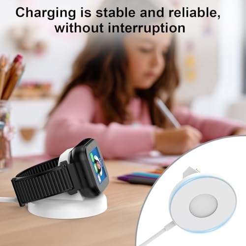 Rapid Charge Portable Dock for T-Mobile SYNC UP Kids Watch 2 – 5 ft Versatile Cable & Sleek White Adapter for Home, Office, and Travel – Essential Smartwatch Charger for Active Parents with Enhanced Compatibility and Durability