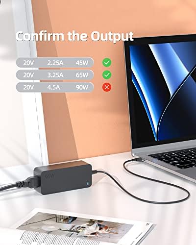 Efficient 65 W AC Charger for Lenovo Laptops – UL Certified Power Supply with Enhanced Compatibility and Rapid Charging for Models ADLX65 YDC3, ADLX65 YLC2, ADLX65 YCC3, and More – Safe, Reliable, and Backed by 30-Day Hassle-Free Returns