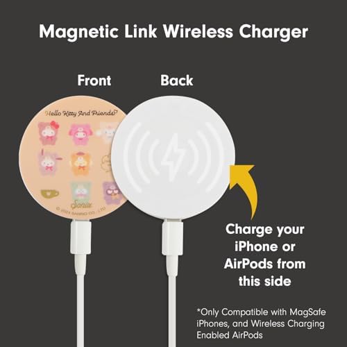 Sonix x Sanrio Hello Kitty & Care Bears Magnetic Mag Safe Charger for i Phone 12-16 Series | 6.5 ft USB-C Fast Wireless Charging Cable | Stylish, Playful, and Efficient Power Solution for Your Device