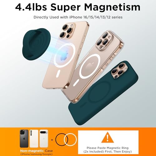 Revolutionary Magnetic Phone Ring Grip Holder – Ergonomic Silicone Finger Loop for i Phone Pro Max/Plus, 12/13/14/15/16 Series – Compatible with Mag Safe – Oat Color Enhances Aesthetics and Comfort – 360-Degree Rotation for Effortless Use – Secure Your Device with Style and Stability – Essential Smartphone Accessory for Unmatched Usability and Convenience