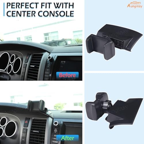 Transform Your Driving Experience with the Ultimate Car Phone Mount for Toyota Tundra & Sequoia (2007-2013) – Secure Dash Clip Holder for All Smartphones, Enhanced Stability & 360-Degree Rotation for Safe Navigation, Effortless Installation, and Sleek Design for Modern Interiors – Elevate Functionality and Safety on Every Drive