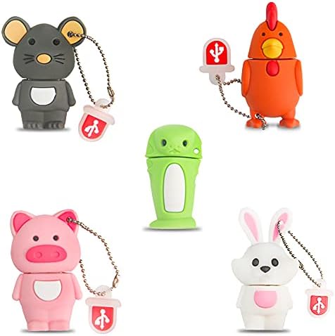 LEIZHAN 16 GB Fruit-Shaped USB Flash Drive Set – Adorable Pineapple, Carrot, Banana, and Strawberry Designs for Fun Data Storage – Perfect Gift for Students and Professionals – 64 GB Total Capacity with Enhanced USB 2.0 Compatibility – Lightweight and Durable Memory Sticks for Easy File Transfer and Backup