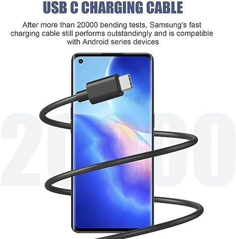 Galaxy Watch 25 W Fast Charger: Premium Split Design Charging Cable for Galaxy Watch 76/6 Classic/5 Pro/5/4/4 Classic, Galaxy S24/S23 Ultra/S22/Note/Z Flip 6 – 5 ft Durable Type-C Charging Solution for Ultimate Portability and Speed