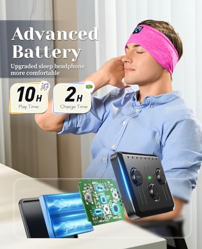 Ergonomic Bluetooth Sleep Headphones: Wireless Sports Headband with Hi-Fi Stereo Sound for Ultimate ASMR Relaxation – Lightweight, Cozy Audio Solution for Men and Women, Perfect for Meditation and Restful Sleep