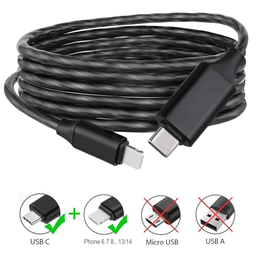 Revolutionary 6 ft Smart Touch-Control RGB LED USB C to C Cable – Rapid 3 A Fast Charging TPE Charger for Phones, Tablets & Laptops – Durable Design with Eye-Catching Flowing Light for Ultimate Style and Functionality