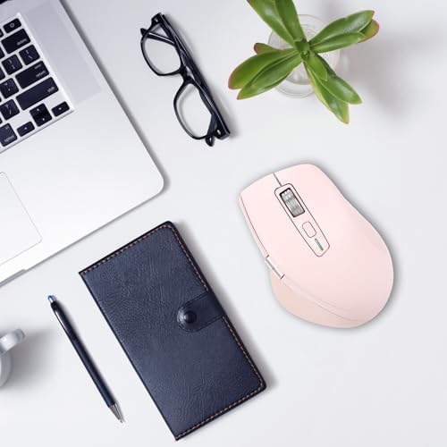 Elevate Your Workspace with the Chic Pink Wireless Bluetooth Side Scroll Mouse – Ergonomic Multi-Device Compatibility, Silent Click Technology, and Smart Flying Scroll for Effortless Navigation on Laptops, i Pads, and Mac Books – Perfect for Comfort and Style Seekers!