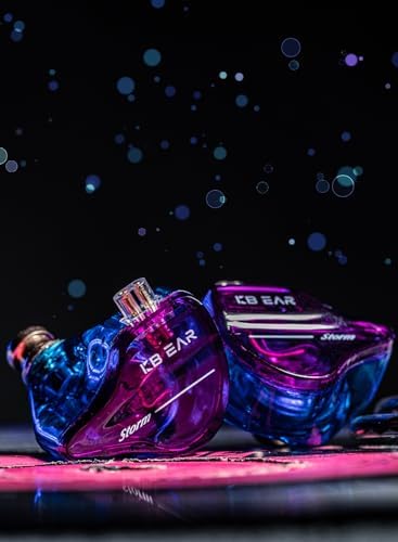 Unleash Superior Sound Quality with KBEAR Storm In-Ear Monitors – High-Fidelity 10 mm Dynamic Driver Earbuds in Stunning Purple for Musicians and Audiophiles – Ideal for Studio Use and Live Performances with Unmatched Comfort and Clarity