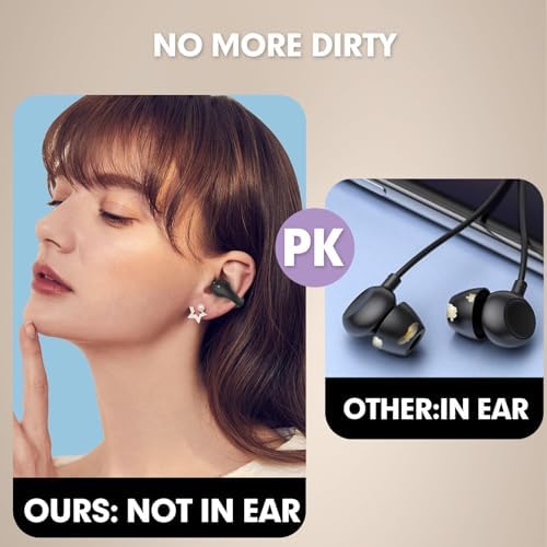 Open-Ear Bone Conduction Bluetooth Ear Clips – Lightweight, Sweatproof Wireless Earbuds for Active Lifestyles, Seamless Device Pairing, and Enhanced Environmental Awareness