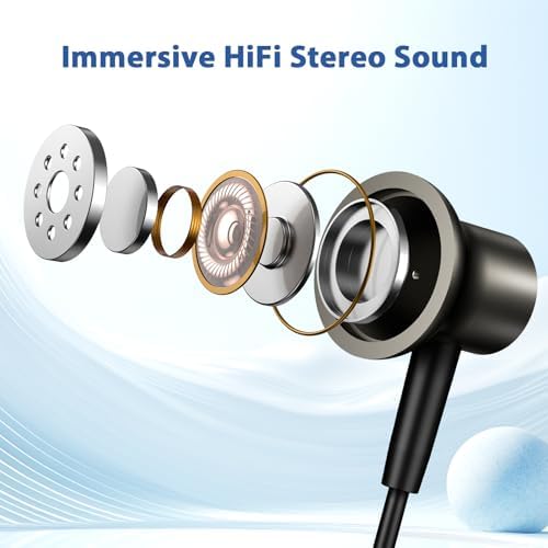 Experience Unmatched Audio Clarity with APETOO Wired Earbuds – Advanced Noise Isolation In-Ear Headphones for Seamless Compatibility with All Devices Including Laptops, Smartphones, and Gaming Consoles – Exceptional Sound Quality with Built-In Microphone for Effortless Communication – Ergonomically Designed for All-Day Comfort and Durability – Ideal for Students, Gamers, and Professionals – Universal 3.5 mm Jack for Instant Connectivity and Versatile Use