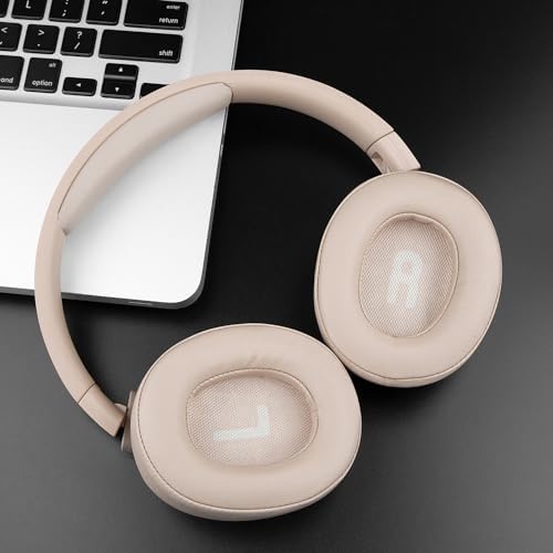 Premium SOULWIT Replacement Earpads for JBL Tune 700 Series – Soft Protein Leather & High-Density Foam Cushions in Sand Dune – Elevate Comfort & Sound Isolation for Wireless Over-Ear Headphones – Effortless Installation & Enhanced Durability