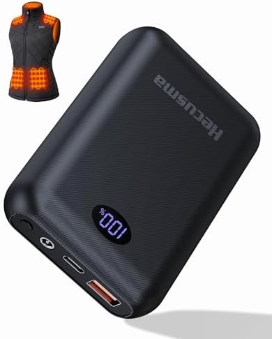 Ultimate 16000 m Ah Heated Vest Battery Pack – Rechargeable Power Bank for ORORO & Venustas with Versatile DC/USB/Type-C Outputs and LED Display – Stay Warm Anywhere, Anytime!