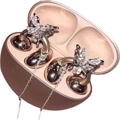 Transform Your Audio Aesthetic with Rhinestone Detachable Earrings for Open-Ear Headphones – Glamorous Clip-On Accessories for Personalized Earbud Style, Ideal for Fashion Enthusiasts and Music Lovers – Enhance Compatibility and Comfort with Stunning Sparkle