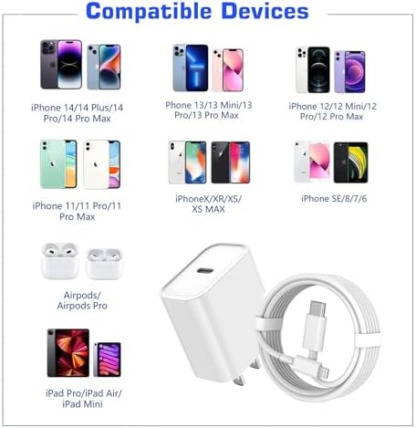 10 FT Apple MFi Certified Fast Charging Cable – Extra Long USB C to Lightning Connector for i Phone & i Pad – Rapid PD Power Delivery for Maximum Efficiency with i Phone 14 Pro Max/Plus, 13 Pro/Mini, 12, 11, X – Durable, Flexible, and Tangle-Free Design for Ultimate Charging Convenience