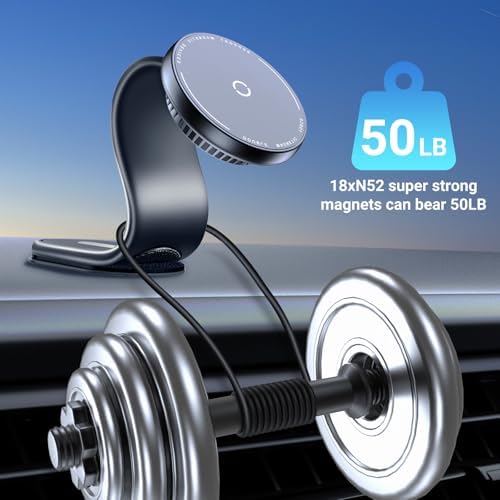 Revolutionary 15 W Magnetic Car Mount Charger – Premium Aluminum Alloy, Foldable Design for i Phone 16/15/14/13/12 Series – Unmatched Fast Wireless Charging & Effortless Dashboard/Windshield Installation for Modern Drivers