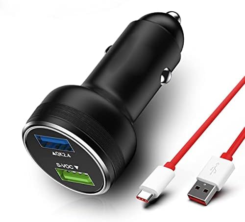 Rapid Charge 30 W/65 W Dual USB Car Charger for One Plus Devices – High-Speed Automobile Accessory for One Plus 13, 12 R, 11, 10, 9 Pro, Nord Series – Compact Design for Effortless Portability and Optimal Charging Performance – Essential Fast Charging Solution for On-the-Go Lifestyles – Premium Quality, Overheat Protection, and Versatile Compatibility for All Your One Plus Models – Keep Your Devices Powered and Ready Anywhere You Drive