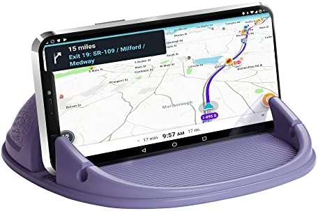 Loncaster Universal Dashboard Car Phone Holder Mount – 2 Pack Ultra-Stable Silicone Cradle for Hands-Free Use, Compatible with i Phone & Most Smartphones, Effortless Installation, 360-Degree Viewing Angles, Essential Car Accessory for Safe Navigation and Calls