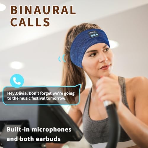 Revolutionary Bluetooth Sleep Headband for Side Sleepers – Ultra-Comfortable Wireless Headphones with Adjustable Fit for Podcast Lovers and Active Lifestyles, Perfect for Restful Nights and Soothing Sounds