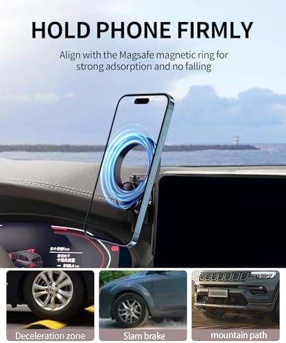 BMW X5, X6, X7 Car Phone Holder (2023-2025) | Mag Safe Compatible 360° Rotation Mount for 14.9-Inch Screen | Secure & Convenient Smartphone Cradle for Enhanced Driving Safety and Navigation Ease